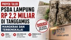 Proyek Talud PSDA Lampung Rp2,2 Miliar di Tanggamus Mangkrak dan Terbengkalai, Diduga Tak Sesuai Spesifikasi, LSM LIDIK Bersiap Lapor ke Kejati