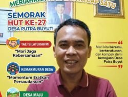 Ferry Arif Ajak Warga Meriahkan Marabunta Cup 1 . Semarak HUT ke-27 Kampung  Putra Buyut