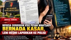 Merasa Dirugikan atas Pesan WhatsApp Bernada Kasar, Leni Resmi Laporkan Persoalan ke Polres Lampung Tengah